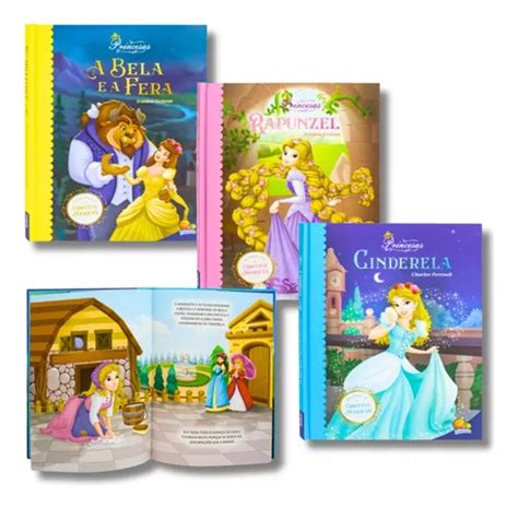 Kit 3 Livros De Historias Disney Livros Princesas Disney Historias Da