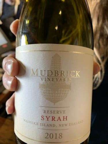 Mudbrick Vineyard Reserve Syrah Vivino