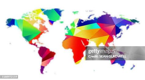 Colourful Graphic World Map High Res Stock Photo Getty Images