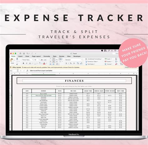 Digital Travel Planner Pink Vacation Spreadsheet Excel Etsy