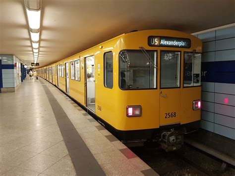 Train On Platform At U Bahnhof Frankfurter Tor Berlin