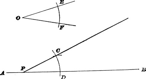 Angle Between Two Lines, vintage illustration. 13521309 Vector Art at ...