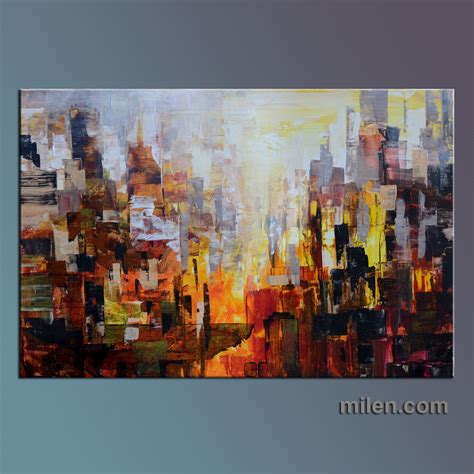 Abstract Cityscape Painting at PaintingValley.com | Explore collection ...