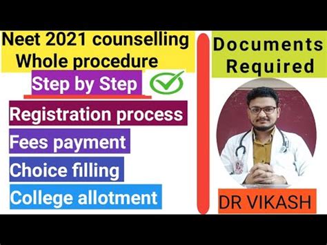 Neet 2022 Counselling Process Step By Step Whole Procedure Documents