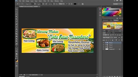 Desain Membuat Poster Nasi Goreng Youtube