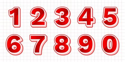 Premium Vector Sets Of Numerals With 3d Styles