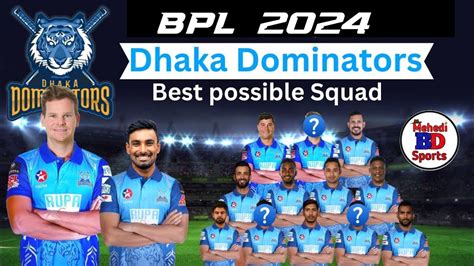 BPL 2024 Dhaka Dominators final squad বপএল ২০২৪ ঢক সকযড BPL