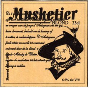 Dranketiket Musketier Blond Brouwerij The Musketeers Belgi Col Be