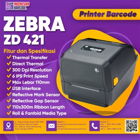 Zebra ZD 421 Printer Barcode Indonesian Barcode