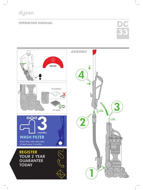 DYSON DC33 OPERATING MANUAL Pdf Download | ManualsLib