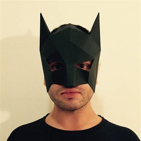 Make Your Own Batman Mask From Paper Pdf Pattern Mask Etsy In 2022