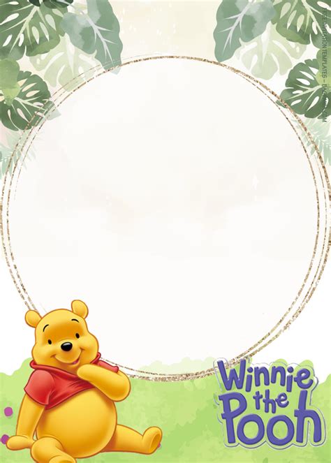 10 Fresh Autumn Winnie The Pooh Birthday Invitation Templates