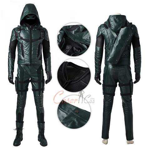 Green Arrow Costume Green Arrow Season 5 Cosplay Oliver Queen Full Set