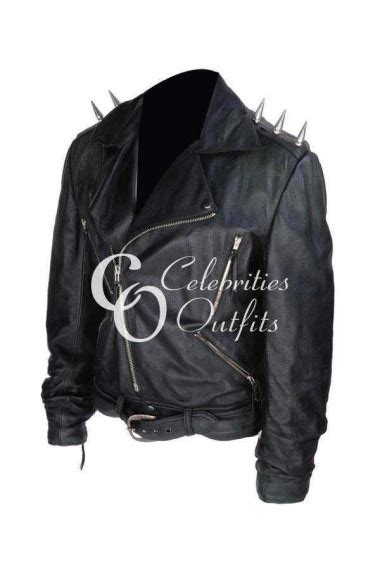 Ghost Rider Nicolas Cage Black Motorcycle Leather Jacket