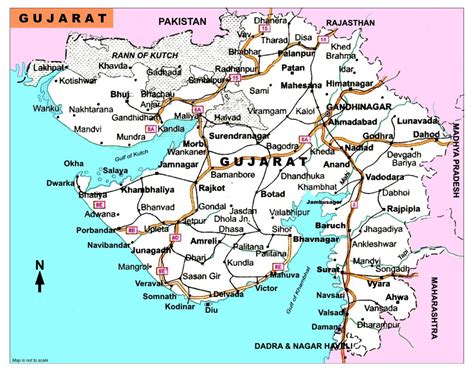 Road Map Of Gujarat