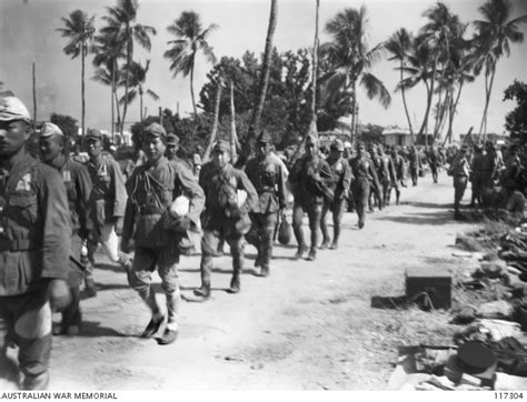 Nauru 16 September 1945 Japanese Pows Move To The Wharf For