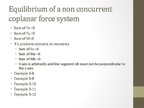 Statics Chapter 3 Equilibrium Of Coplanar Force Systems