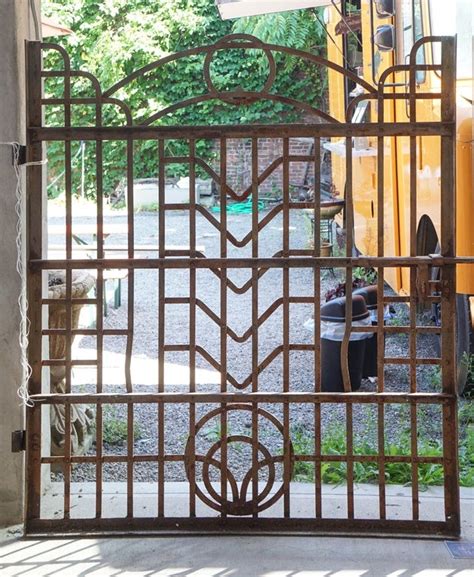 Art Deco Wrought Iron Gates Circa 1930s At 1stdibs Art Deco Gates