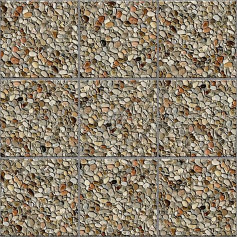 Washed Gravel Paving Outdoor Texture Seamless