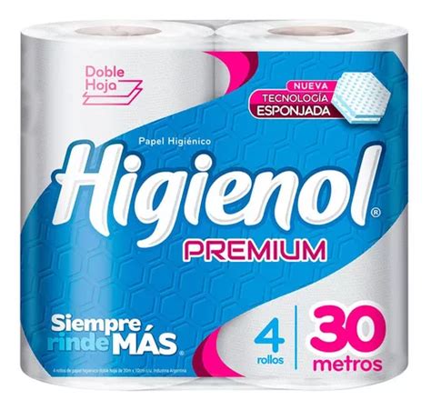 Papel Higienico Higienol Premium Doble Hoja 30m 4unid Mercadolibre