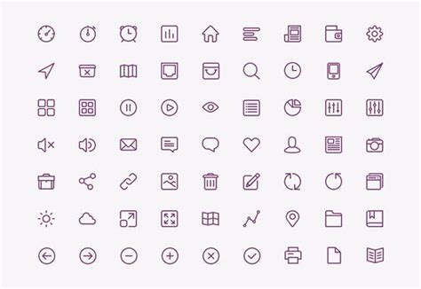 The Icon Set Includes Icons Such As Buttons Arrows And Other Things