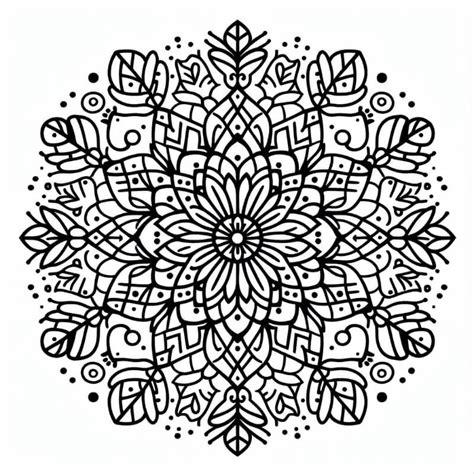 Flowers Mandala Coloring Page Mandalamaker Online