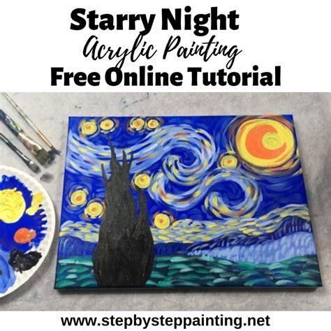 How To Paint Starry Night Tracie Kiernan Step By Step Painting