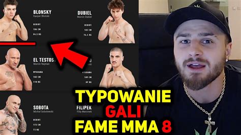 AMADEUSZ FERRARI TYPUJE WALKI NA FAME MMA 8 YouTube