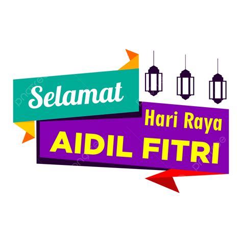 Selamat Hari Raya Aidil Fitri Aislado En Diseño Plano De Corte De Papel