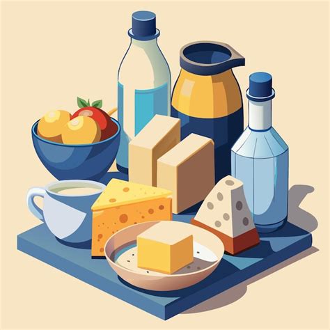 Vector Cheese Set Premium Ai Generated Vector