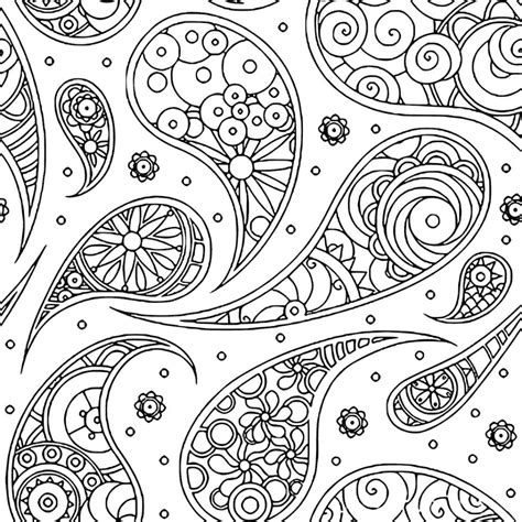 20 Free Printable Adult Coloring Pages Paisley