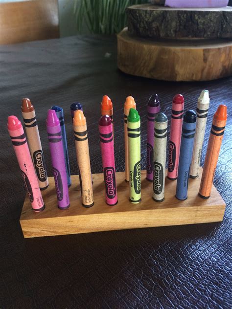 Wooden Crayola Crayon Holder For Children And Artists Etsy