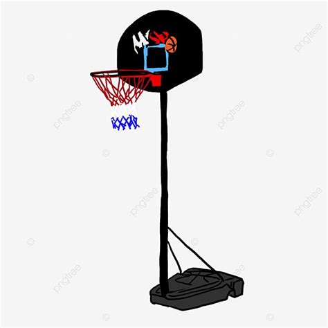 Gambar Elemen Ring Basket Hitam Stand Basket Peralatan Basket Wisuda