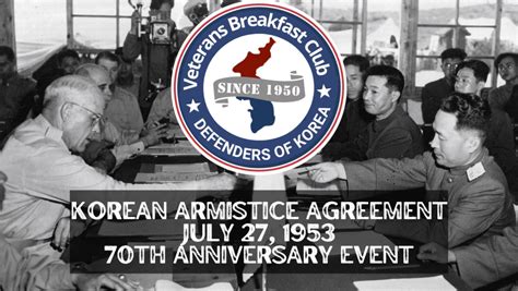 Veterans Breakfast Club 70th Anniversary Of The Korean Armistice