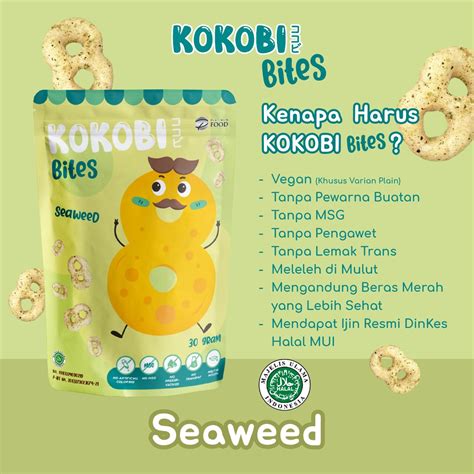 Jual Kokobi Bites Seaweed Snack Beras Sehat Anak Dan Bayi Shopee