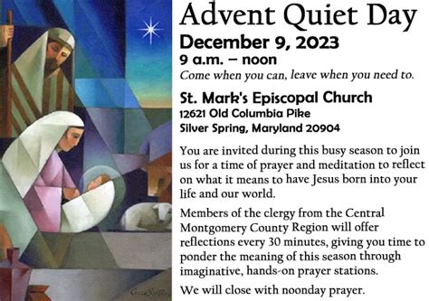 Central Montgomery County Advent Quiet Day Episcopal Diocese Of