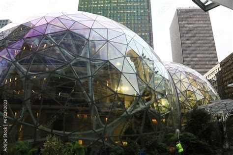 Amazon Prime Corporate headquarters. Built in 2018, The Amazon Spheres ...