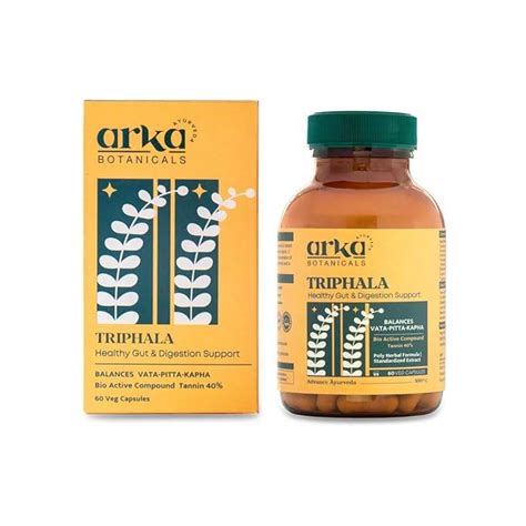 Arka Botanicals Triphala Veg Capsules Healthy Gut Digestion