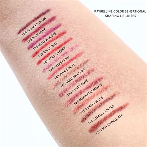 Maybelline Color Sensational Shaping Lip Liner Review And Swatches