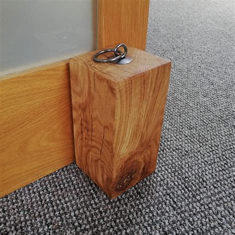 Oak Beam Door Stop With Iron Handle • Celtic Timber