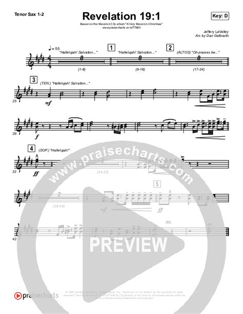 Revelation 19 1 Tenor Sax Sheet Music Pdf Maverick City Music Naomi