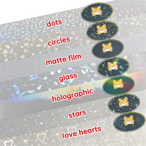 Sheets Style A Transparent Holographic Overlay Lamination Film