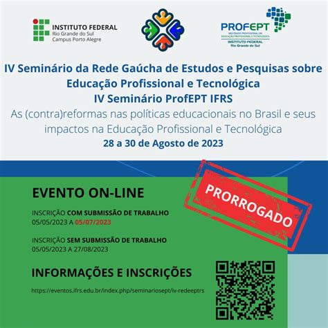 Prorrogada As Inscri Es De Trabalhos Para O Iv Semin Rio Da Rede