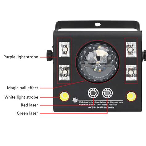 Dmx Led Rgb Stage Light Laser Strobe Beam Lighting For Disco Dj Party