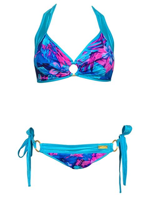 Floral Turquoise Bikini Bottom Water Vixen Swim