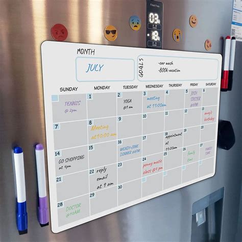 Calendario Magn Tico De Acr Lico Para Nevera Planificador Mensual Y