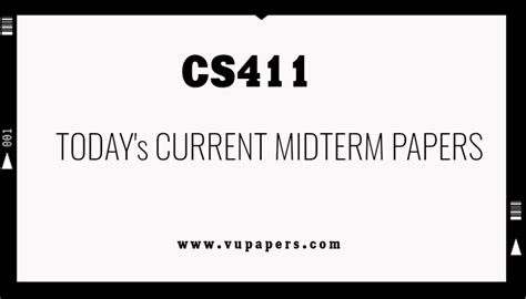 CS411 CURRENT MIDTERM PAPER DATED 12 1 2023