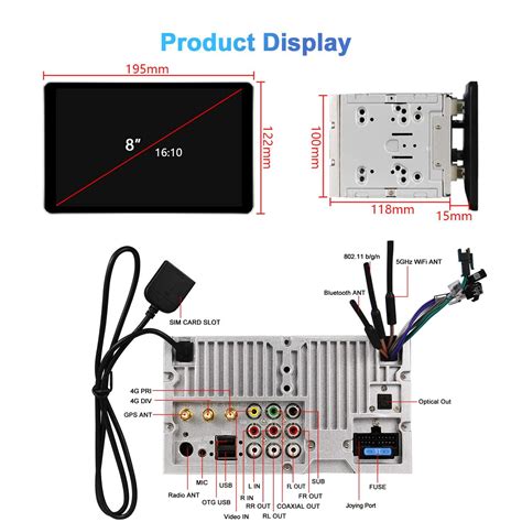 Buy JOYING Android Car Stereo 8 Inch Double Din Android 10 Car Radio