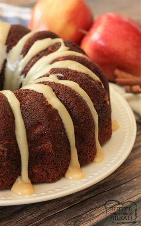 Easy Spiced Apple Cake Butter With A Side Of Bread