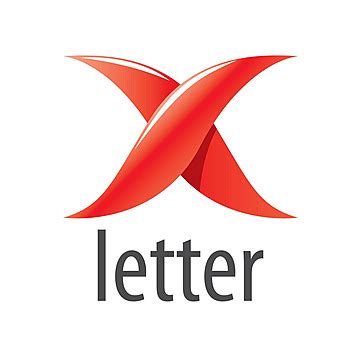 Red Tape Letter X Shaped Vector Logo Design Vector Typescript Painted